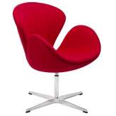 Podstawa Fotel Swan Wool Premium czerwony - wełna | stal