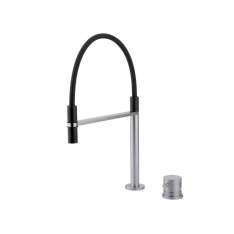 Bateria kuchenna 2-otworowa z natryskiem, styl współczesny Quadrodesign KITCHEN 422
