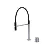 Bateria kuchenna 2-otworowa z natryskiem, styl współczesny Quadrodesign KITCHEN 422