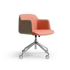 Obrotowe krzesło biurowe z tkaniny na kółkach Quinti Sedute Deep