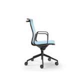 Obrotowe krzesło biurowe z podstawą 5-Spoke z podłokietnikami Quinti Sedute Less