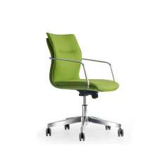 Krzesło biurowe z tkaniny z regulacją wysokości i podstawą 5-Spoke z podłokietnikami Quinti Sedute Maybe