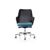 Krzesło biurowe z tkaniny z regulacją wysokości i podstawą 5-Spoke z podłokietnikami Quinti Sedute Miss Mesh