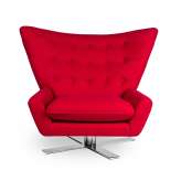 Podstawa Fotel Vings czerwony - wełna | chromowana
