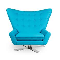 Podstawa Fotel Vings Turkusowy - wełna | chromowana