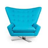 Podstawa Fotel Vings Turkusowy - wełna | chromowana