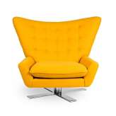 Podstawa Fotel Vings żółty - wełna | chromowana