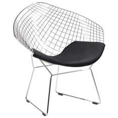 Poduszka Fotel Volier Soft chrom - czarna