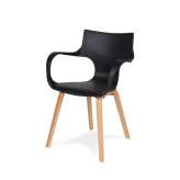 Podstawa Fotel wings czarny - polipropylen | bukowa