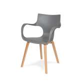Podstawa Fotel wings szary - polipropylen | bukowa