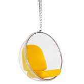 Poduszka Fotel wiszący Bubble żółta - Korpus akryl | wełna