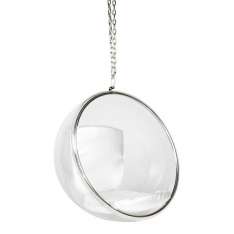 Poduszka Fotel wiszący Bubble biała - Korpus akryl | ekoskóra