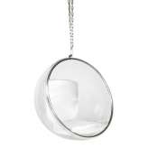 Poduszka Fotel wiszący Bubble biała - Korpus akryl | ekoskóra