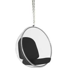 Poduszka Fotel wiszący Bubble czarna - Korpus akryl | wełna