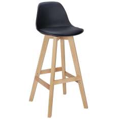 Hoker Denwer czarny - polipropylen | ekoskóra | drewno bukowe