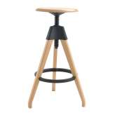 Hoker Tom czarny - polipropylen | drewno bukowe