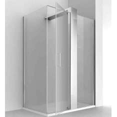 Narożna kryształowa kabina prysznicowa z kolumną Relax Kubik PLUS AN+F1