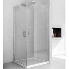 Narożna kryształowa kabina prysznicowa z drzwiami uchylnymi Relax Light AB + F3
