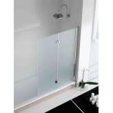 Składany panel ścienny do wanny z aluminium i szkła Relax Light VS