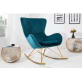 Podstawa Invicta fotel bujany Scandinavia Swing zielony - Aksamit | złota