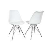 Podstawa Invicta krzesło Hugo białe - chrom