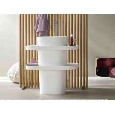 Wolnostojąca owalna umywalka z Corianu®. Rexa Design TOTEM