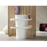 Wolnostojąca owalna umywalka z Corianu®. Rexa Design TOTEM