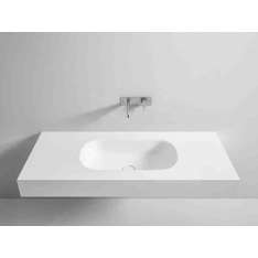 Umywalka ścienna Korakril™ z wbudowanym blatem Rexa Design Hammam