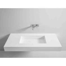 Umywalka ścienna Korakril™ z wbudowanym blatem Rexa Design SCIVOLO