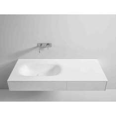 Umywalka wisząca z Corianu® z szufladami Rexa Design TERMOFORMATO