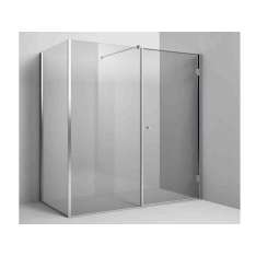 Kabina prysznicowa narożna z parawanem stałym i drzwiami uchylnymi Rexa Design Corner - Fixed screen and hinged door
