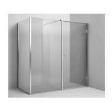 Kabina prysznicowa narożna z parawanem stałym i drzwiami uchylnymi Rexa Design Corner - Fixed screen and hinged door