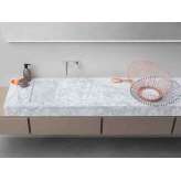 Marmurowa umywalka z wbudowanym blatem Rexa Design D_TAGLIO