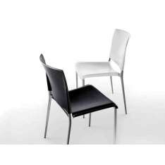 Krzesło z ekoskóry z możliwością układania w stosy Rexite ALEXA
