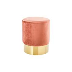 Pufa Invicta Barock Velvet Brudny róż - złota podstawa