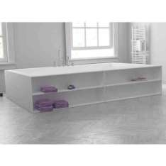 Wolnostojąca prostokątna wanna z Corianu®. Riluxa B-FLAT