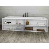 Prostokątna wanna z Corianu® na zamówienie Riluxa B-ROUND