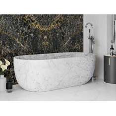 Wanna wolnostojąca owalna z marmuru karraryjskiego Riluxa ZURICH