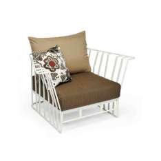Fotel ogrodowy aluminiowy z podłokietnikami Roberti Hamptons Graphics