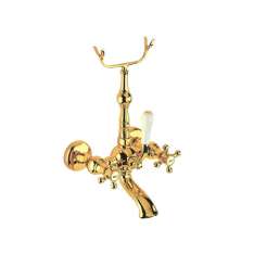 Zewnętrzna mosiężna bateria wannowa ścienna z przełącznikiem Roberto Crolla Rubinetterie Accademia