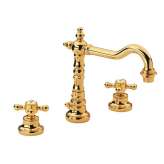 Bateria umywalkowa nablatowa mosiężna 3-otworowa Roberto Crolla Rubinetterie Accademia