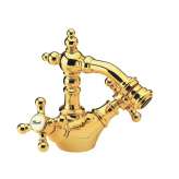 Bateria bidetowa nablatowa mosiężna z perlatorem Roberto Crolla Rubinetterie Accademia