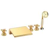 Bateria wannowa mosiężna podtynkowa z główką prysznicową Roberto Crolla Rubinetterie Accademia