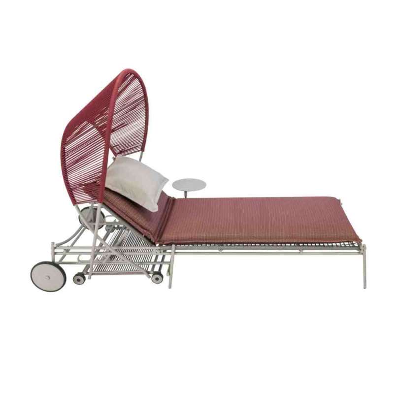 Roche Bobois Traveler Składany leżak aluminiowy Recliner na kółkach