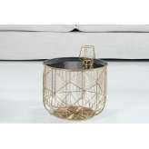 Taca Invicta stolik Storage 36 złoty | szara - z Miejscem do Przechowywania