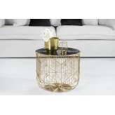 Taca Invicta stolik Storage 42 złoty | szara - z Miejscem do Przechowywania