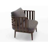 Fotel ogrodowy z tkaniny i aluminium z podłokietnikami Roda Thea 001