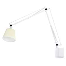 Klosz Kinkiet Rayon Arm Wall biały - LED z tkaniny