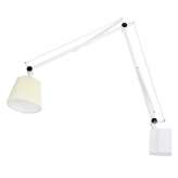 Klosz Kinkiet Rayon Arm Wall biały - LED z tkaniny