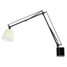 Klosz Kinkiet Rayon Arm Wall czarny - LED z tkaniny